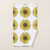 Sunflower, botanical, gift for women バスタオルセット (ハンドタオル)