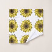 Sunflower, botanical, gift for women バスタオルセット (ウォッシュタオル)
