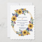 Sunflower Botanical Wedding Invitation 招待状 (正面)
