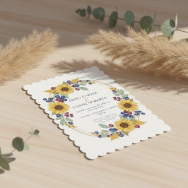 Sunflower Botanical Wedding Invitation 招待状