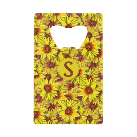 Sunflower Bottle Opener クレジットカード栓抜き (正面)