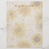 Sunflower Bouquet Lined Scrapbook Paper (裏面)