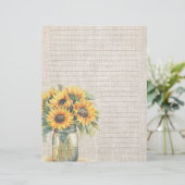 Sunflower Bouquet Lined Scrapbook Paper (スタンド正面)