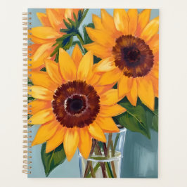 Sunflower Bouquet | Yellow Watercolor Floral プランナー手帳