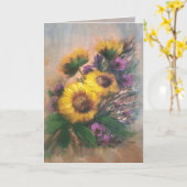 Sunflower Breeze 5X7 カード (黄色い花)