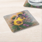 Sunflower Breeze by Jason Street スクエアペーパーコースター (アングル)