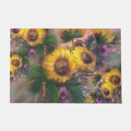 Sunflower Breeze by Jason Street ドアマット