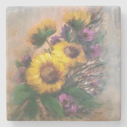 Sunflower Breeze by Jason Street - Stone Coaster ストーンコースター (正面)