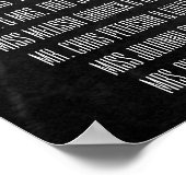 Sunflower Bride 9 Table Autumn Chalkboard Wedding ポスター (角)