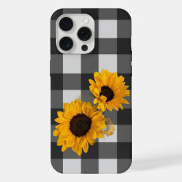 Sunflower Buffalo Plaid iPhone 15 Pro Maxケース
