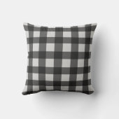 Sunflower & Buffalo Plaid Pillow クッション (裏面)