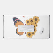 Sunflower Butterfly Hybrid Aesthetic Mouse Pad デスクマット (キーボード&マウス)