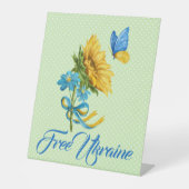 （Sunflower & Butterfly Ukraineサポート） 台座サイン (正面)