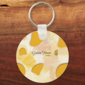 sunflower button  キーホルダー (正面)