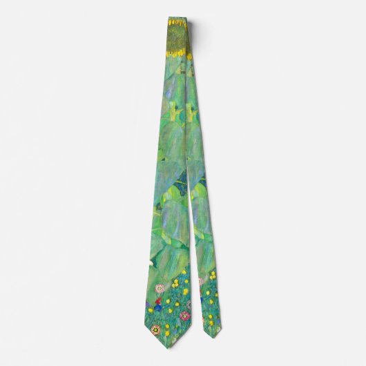 Sunflower by Klimt, Vintage Flowers Art Nouveau ネクタイ (正面)
