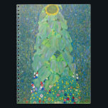 Sunflower by Klimt, Vintage Flowers Art Nouveau ノートブック<br><div class="desc">Sunflower (1906/1907) by Gustav Klimt is a vintage Victorian Era Symbolism fine art nature painting. A variety of flowers surrounding a large single yellow sunflower in full bloom in a summer garden on a farm. About the artist: Gustav Klimt (1862-1918) was an Austrian Symbolist painter and one of the most...</div>