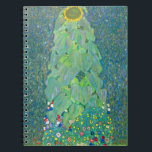 Sunflower by Klimt, Vintage Flowers Art Nouveau ノートブック<br><div class="desc">Sunflower (1906/1907) by Gustav Klimt is a vintage Victorian Era Symbolism fine art nature painting. A variety of flowers surrounding a large single yellow sunflower in full bloom in a summer garden on a farm. About the artist: Gustav Klimt (1862-1918) was an Austrian Symbolist painter and one of the most...</div>