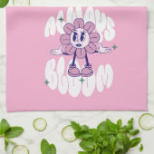 Sunflower Cartoon Quote  キッチンタオル (折り畳み)