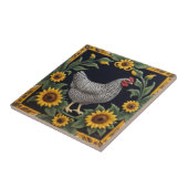 Sunflower Chicken - Grey Hen & Sunflowers タイル (側面)