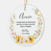 Sunflower & Christmasデイジーリース セラミックオーナメント (左)