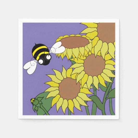 Sunflower Cocktail Napkins スタンダードカクテルナプキン (正面)