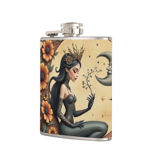 Sunflower Crescent Queen  フラスク (左)