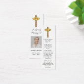 Sunflower Cross Photo Funeral Bookmark (デスク)