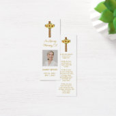 Sunflower Cross Photo Funeral Bookmark (デスク)