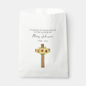 Sunflower Cross Seed Packet Funeral Favor Bag フェイバーバッグ (正面)