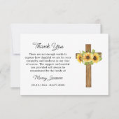 Sunflower Cross Sympathy Thank You Card サンキューカード (正面)
