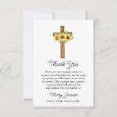 Sunflower Cross Sympathy Thank You Card サンキューカード (正面)