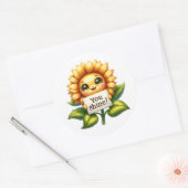 Sunflower Cutie Stickers ラウンドシール (封筒)