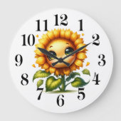 Sunflower Cutie Wall Clock ラージ壁時計 (正面)