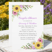 Sunflower Daisy Floral Boho Garden Couples Shower 招待状