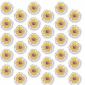Sunflower Daisy Kiss Cut Stickers シール (正面)