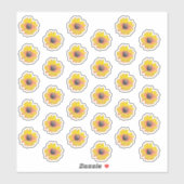 Sunflower Daisy Kiss Cut Stickers シール (シート)