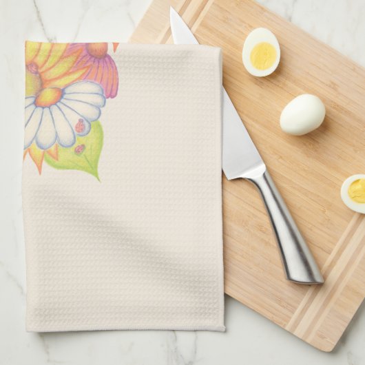 Sunflower Daisy Kitchen Towel  キッチンタオル (四つ折り)