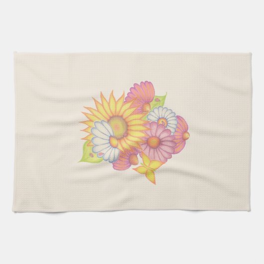 Sunflower Daisy Kitchen Towel  キッチンタオル (横)