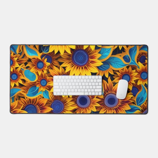 Sunflower Desk Mat デスクマット (キーボード&マウス)