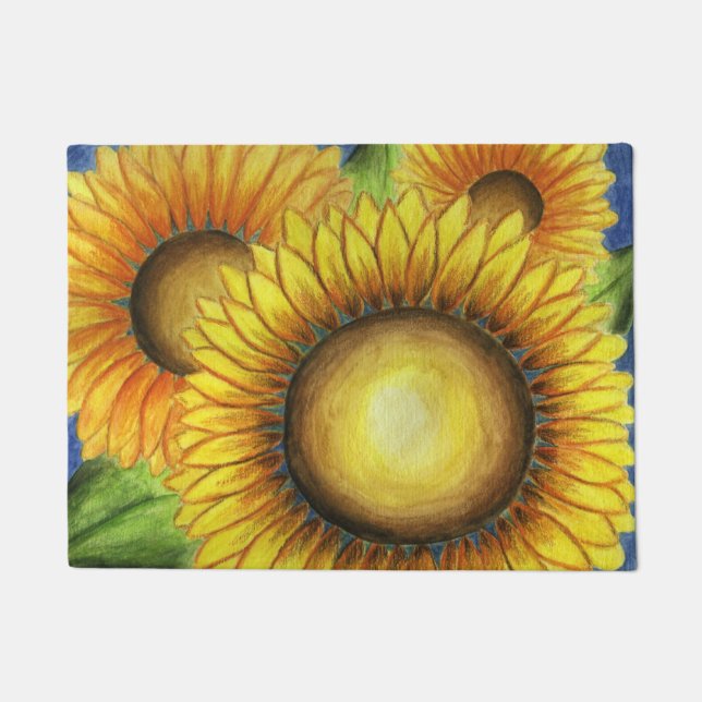 Sunflower Doormat  ドアマット (正面)