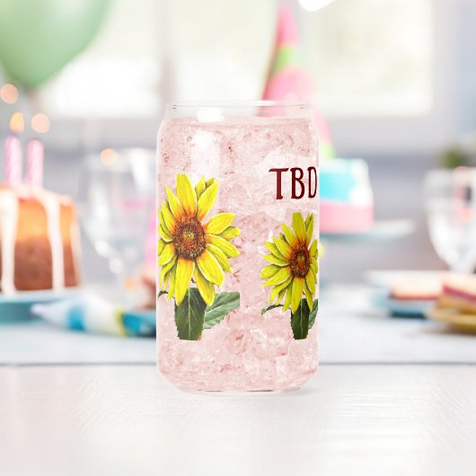 Sunflower Drinking Glass ガラス缶 (インサイチュ (バースデー))