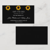 Sunflower Droplets Save The Date Postcard エンクロージャーカード (正面/裏面)