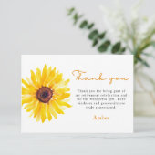 Sunflower Educator's Retirement Thank You Card サンキューカード (スタンド正面)