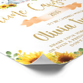 Sunflower Elephant 1st Birthday Time Capsule ポスター (角)