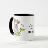Sunflower Eucalyptus Jack Russell Terrier マグカップ (正面左)