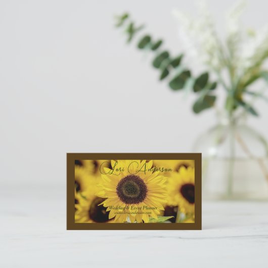 Sunflower Event Planner Business Card 名刺 (スタンド正面)