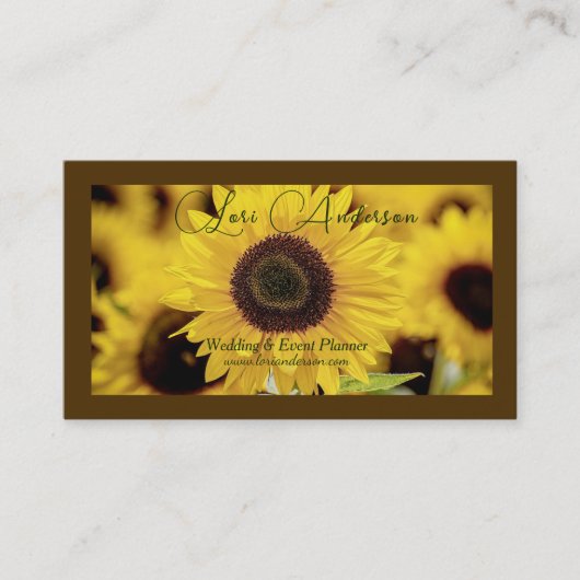 Sunflower Event Planner Business Card 名刺 (正面)