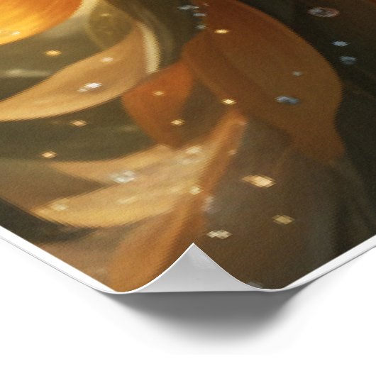 Sunflower Fairy Fantasy Illustration Poster ポスター (角)