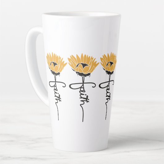 Sunflower Faith Mug カフェラテマグ (左アングル)