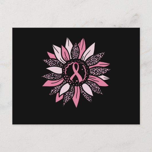 Sunflower Family Matching Breast Cancer Awareness ポストカード (正面)